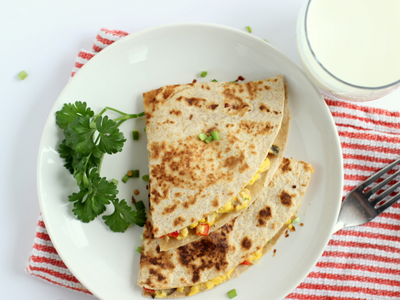 Pork & Egg Breakfast Quesadilla