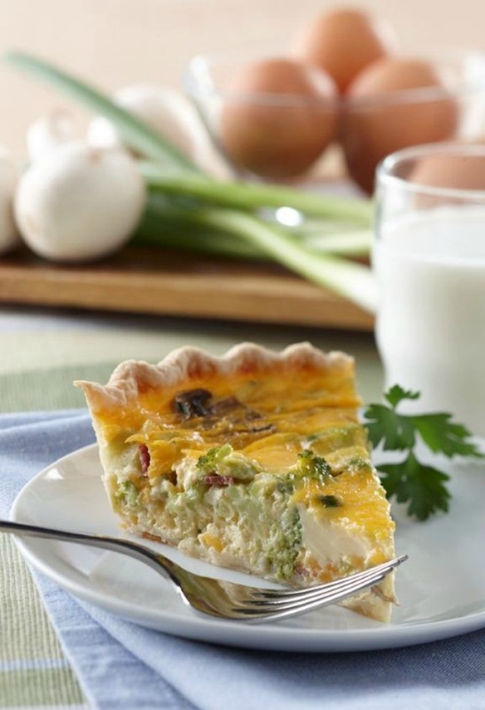 Cheesy Bacon Broccoli Quiche