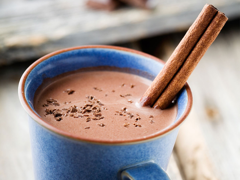 Traditional Mexican Atole with a Touch of Chocolate