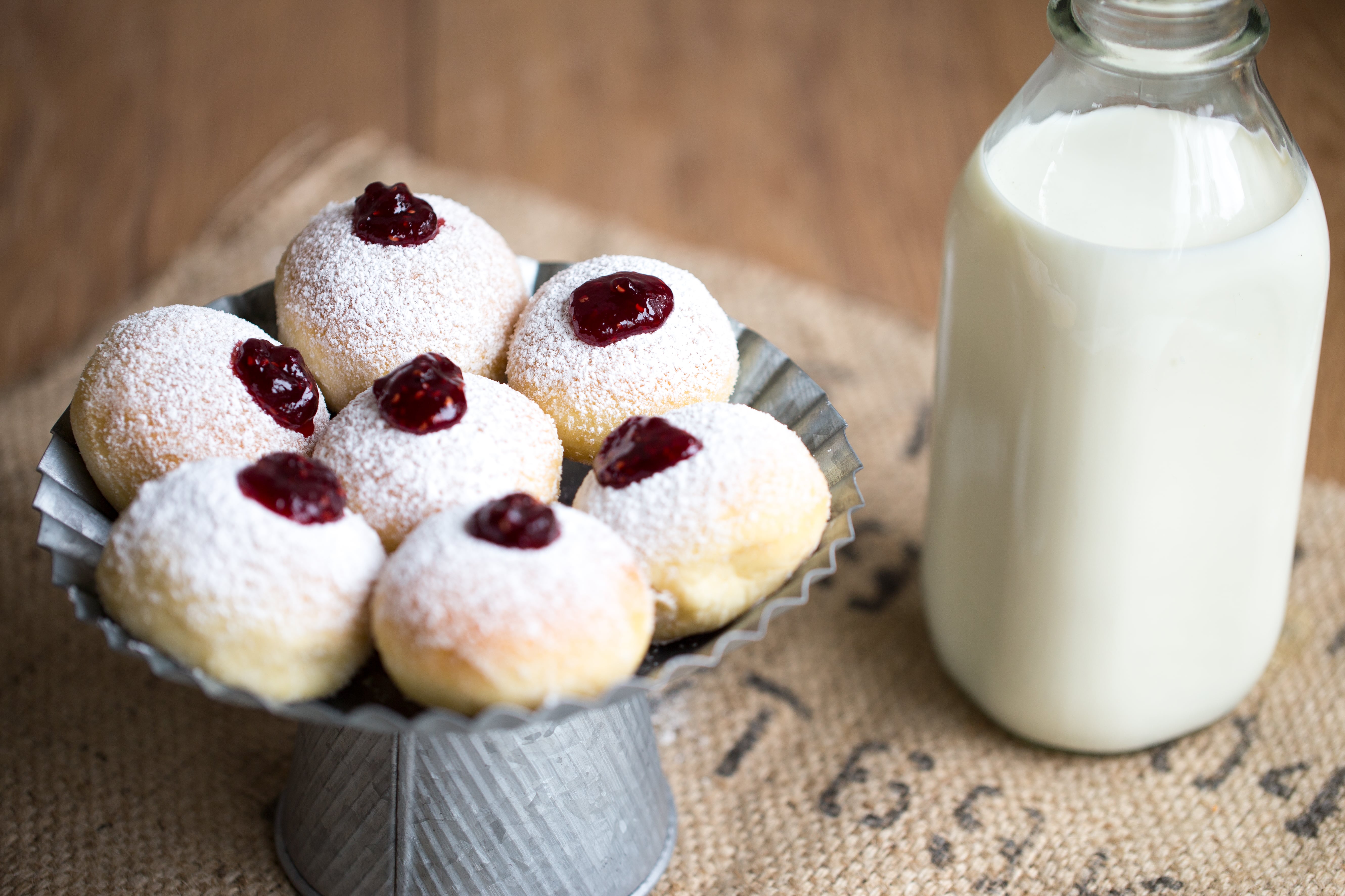 Baked Mini Sufganiyot Jelly Doughnuts