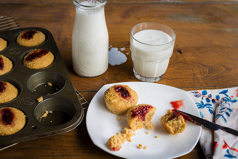 PB&J Protein Power Muffins