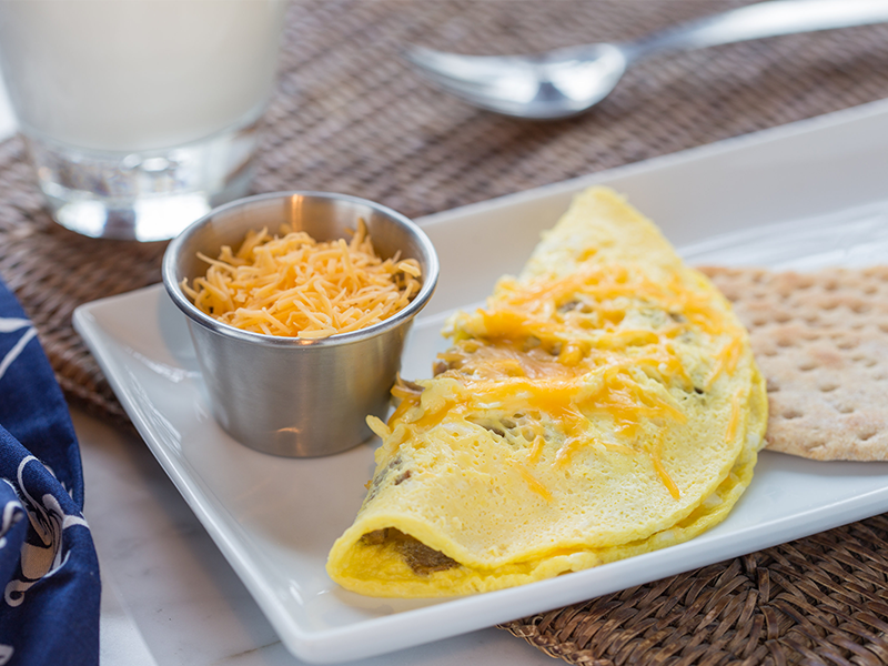 1-Minute Sausage Egg and Cheese Omelet