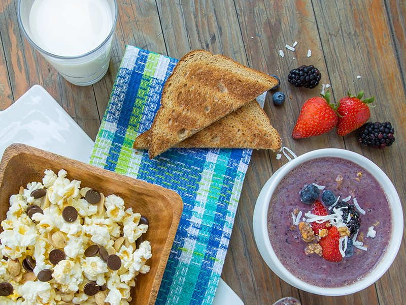 Acai Bowl with Whole Wheat Toast